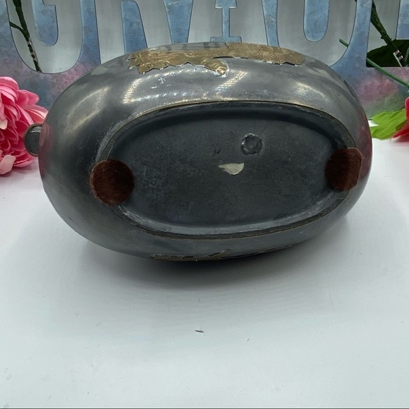 Vintage Pewter and Brass Duck Trinket Box - Picture 5 of 7